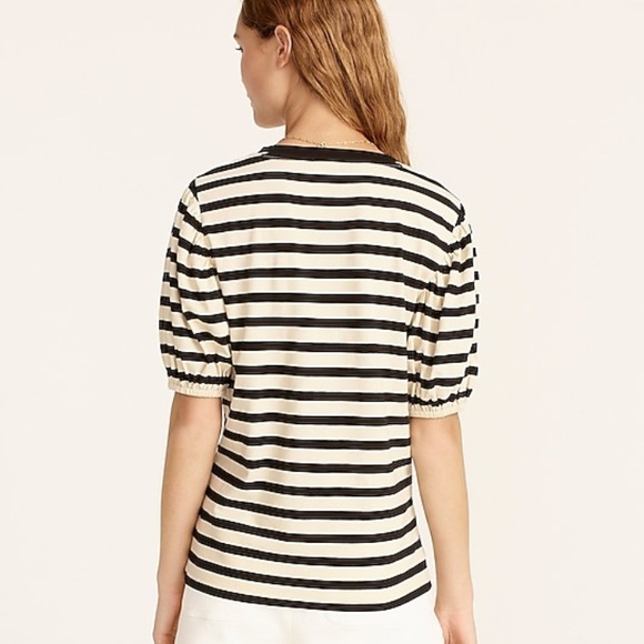 NWT J. Crew Puff Sleeve Stripe T-shirt - Picture 3 of 6
